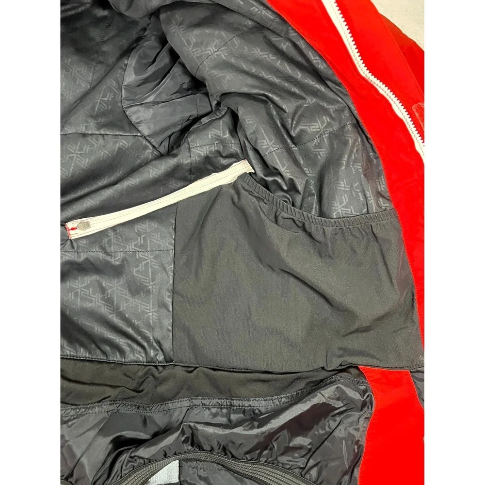 The North Face Hyvent Insulated Ski Jacket Mens XL Red Hiking Outdoor Full Zip